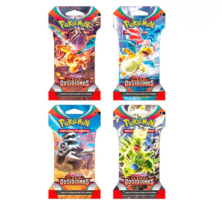 Pokemon TCG Escarlata y Purpura: Flamas Obsidiana - Sleeved Booster En Español