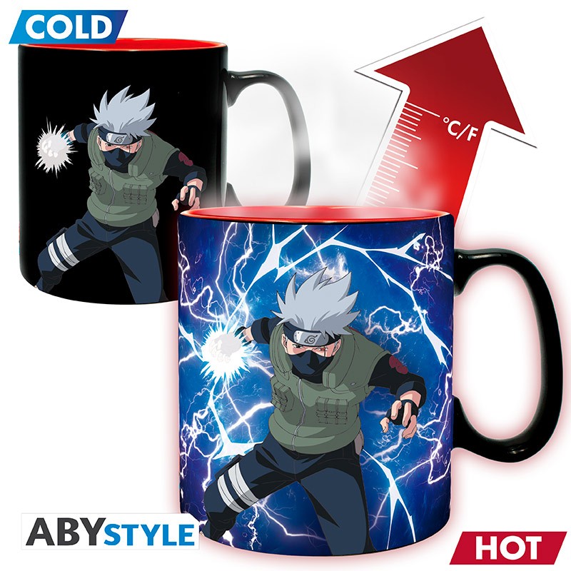 ABYstyle Set De Regalo: Naruto Shippuden - Itachi Y Kakashi Taza Termocromatica y Portavasos