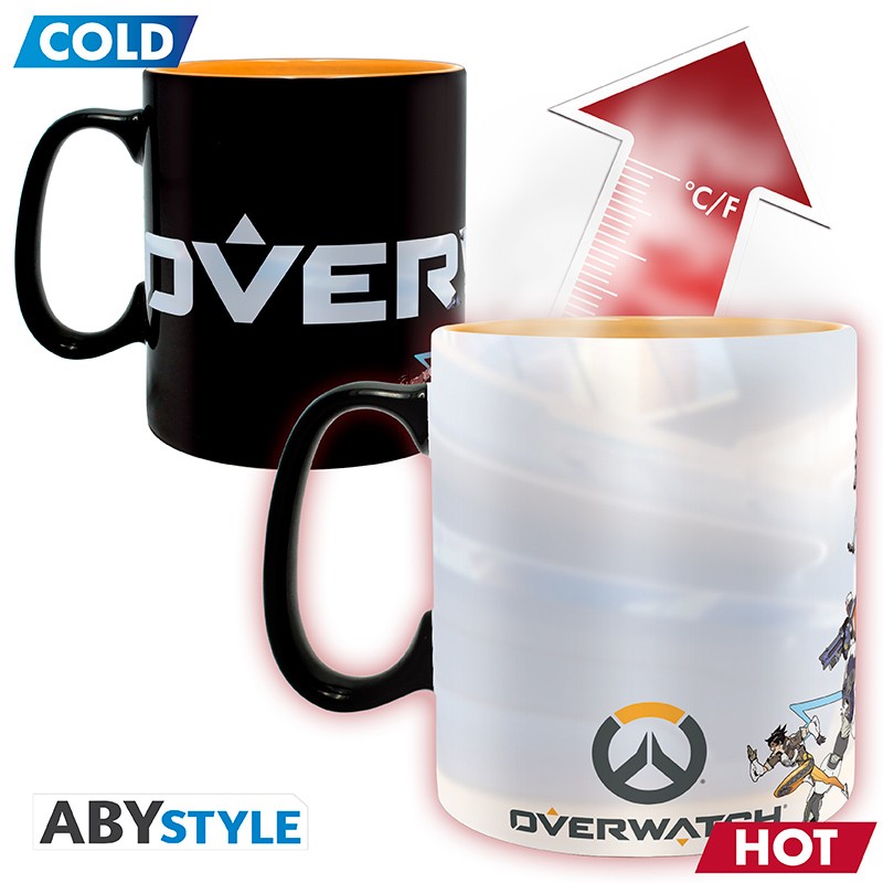 ABYStyle Taza De Ceramica Termocromatica: Overwatch - Heroes 460 ml