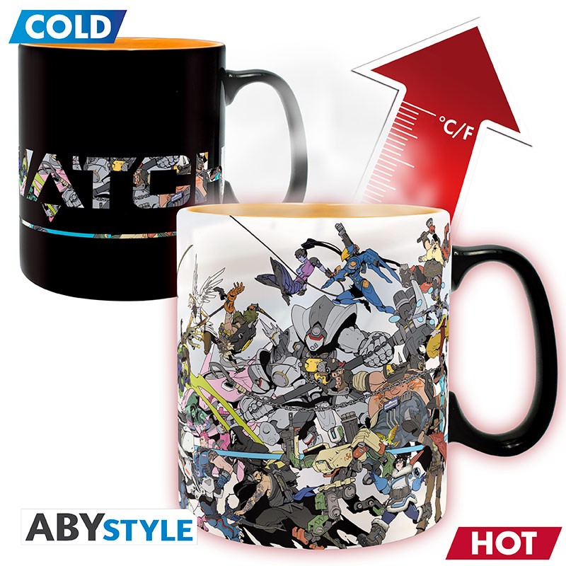 ABYStyle Taza De Ceramica Termocromatica: Overwatch - Heroes 460 ml