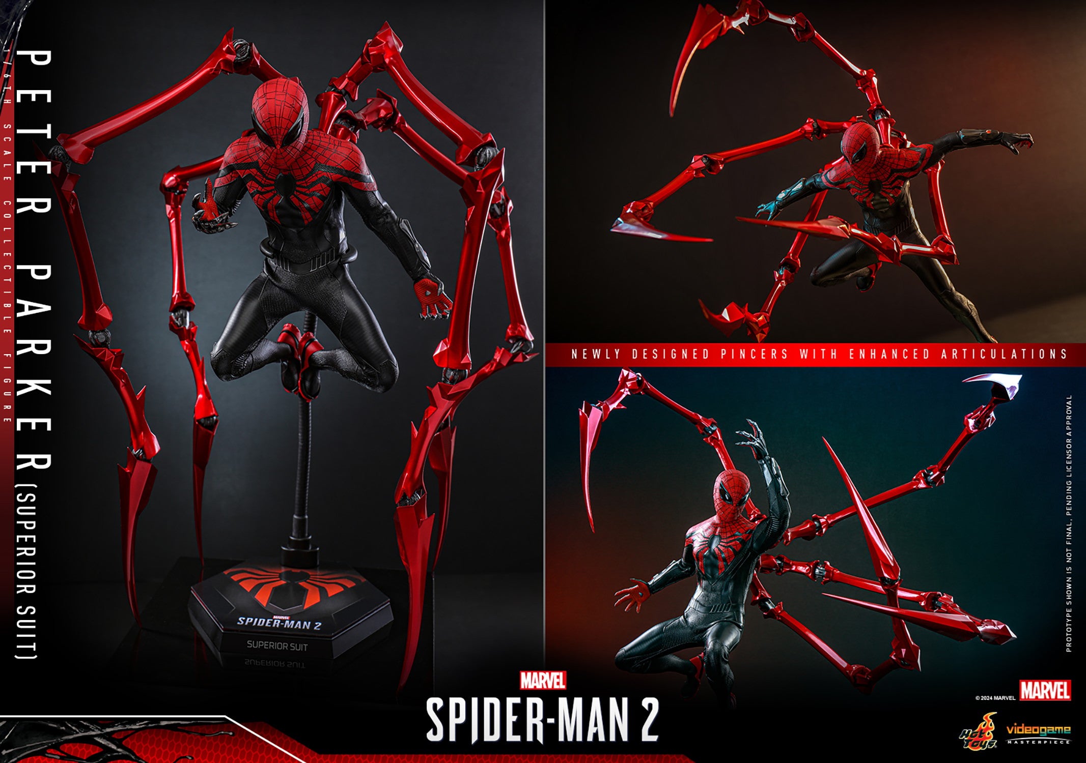 Hot Toys Video Game Masterpiece Series: Marvel Spiderman 2 - Peter Parker Traje Superior Escala 1/ 6