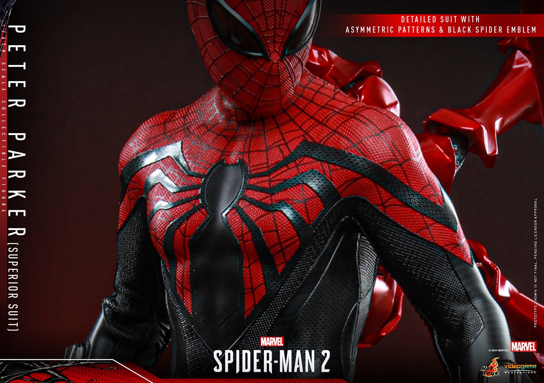 Hot Toys Video Game Masterpiece Series: Marvel Spiderman 2 - Peter Parker Traje Superior Escala 1/ 6