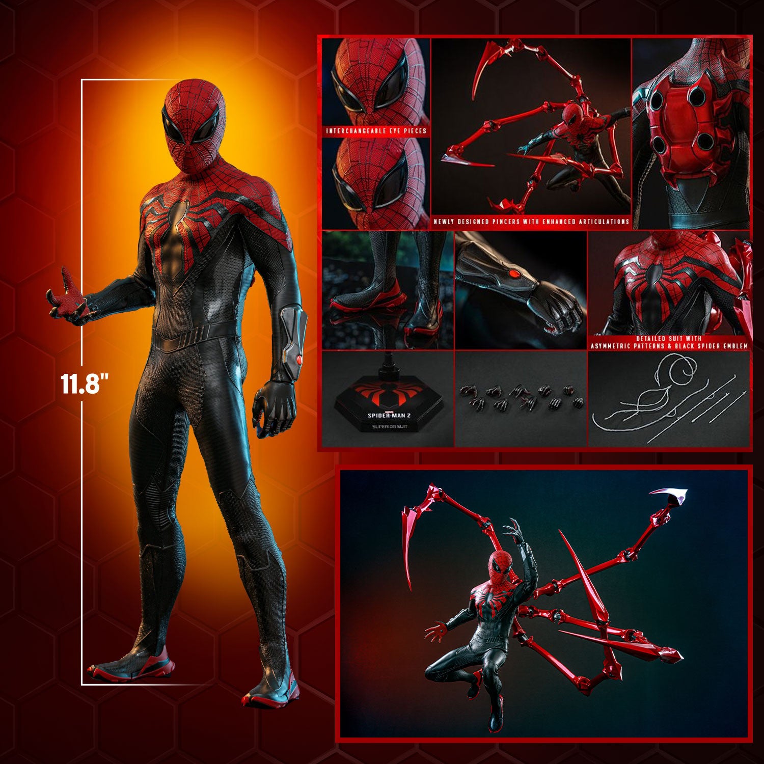 Hot Toys Video Game Masterpiece Series: Marvel Spiderman 2 - Peter Parker Traje Superior Escala 1/ 6