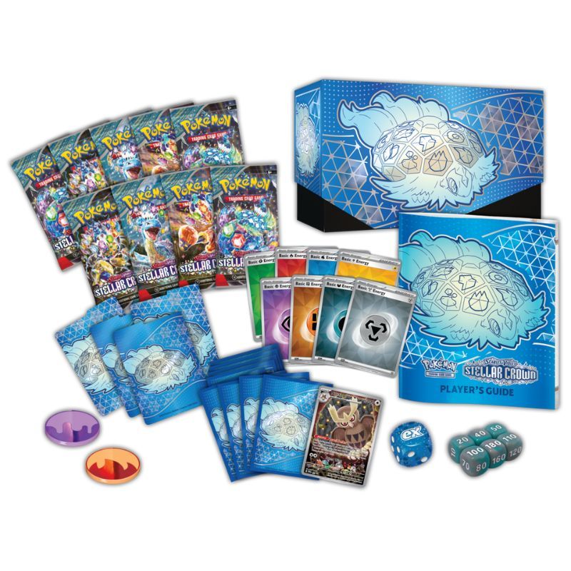 Pokemon TCG Scarlet & Violet: Stellar Crown - Elite Trainer Box Terapagos En Ingles