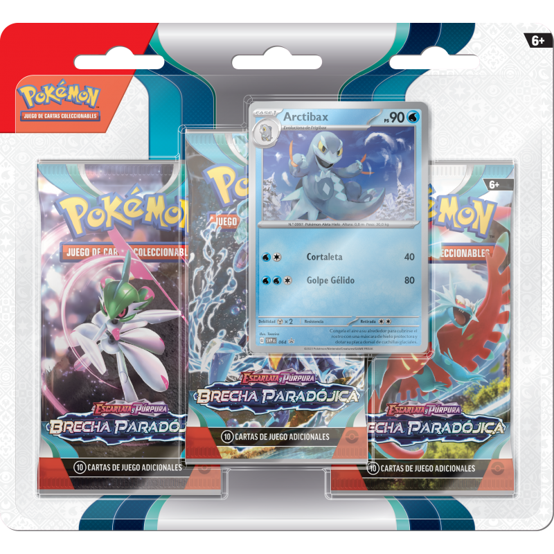 Pokemon TCG Scarlet & Violet: Paradox Rift - 3 Pack Cetitan O Artibax Blister en Ingles