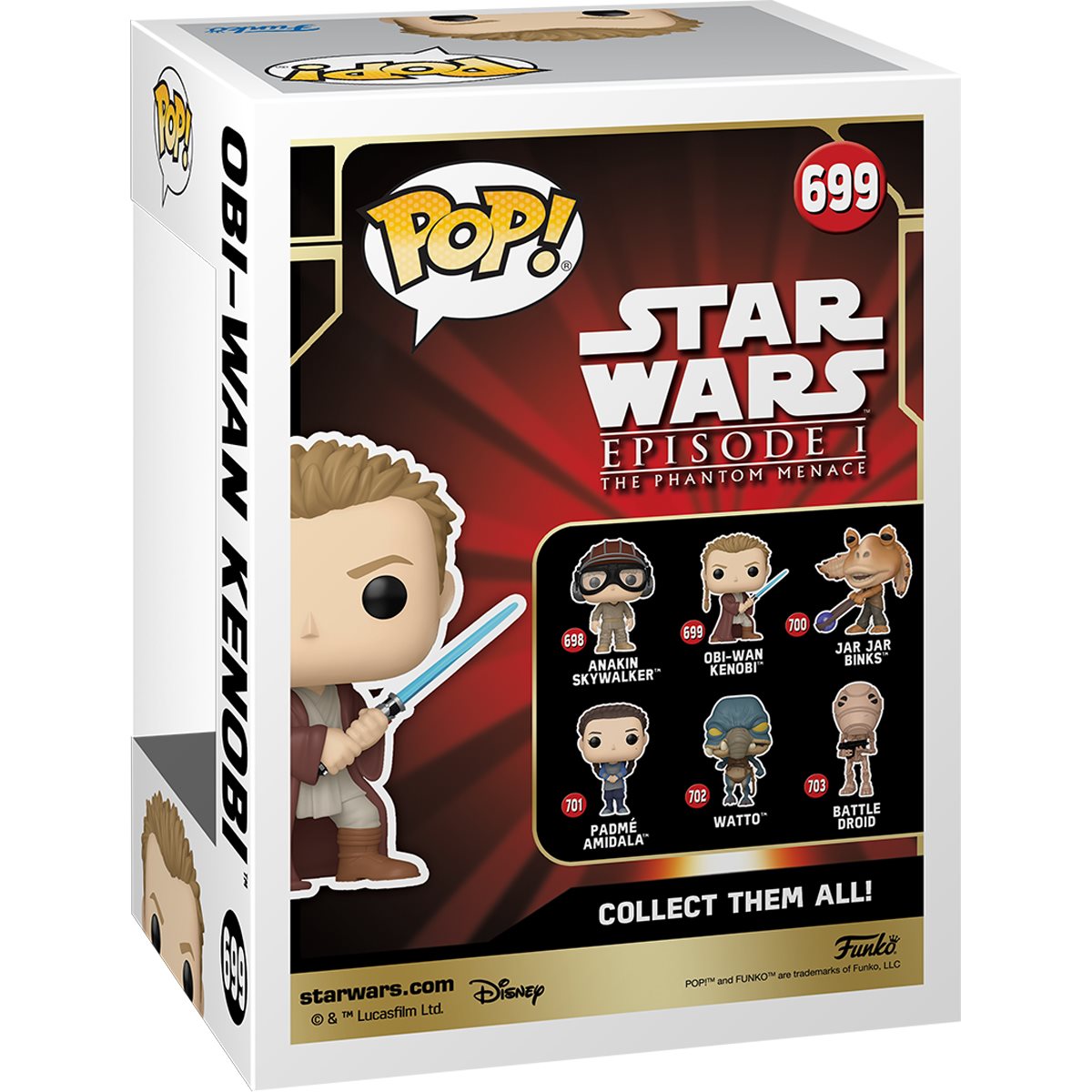 Funko Pop Star Wars: La Amenaza Fantasma - Obi Wan joven Padawn