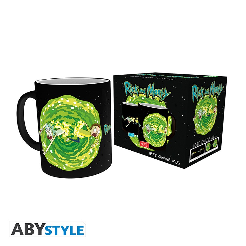 ABYstyle Taza De Ceramica Termocromatica: Rick And Morty - Portal Dimensional 320 ml