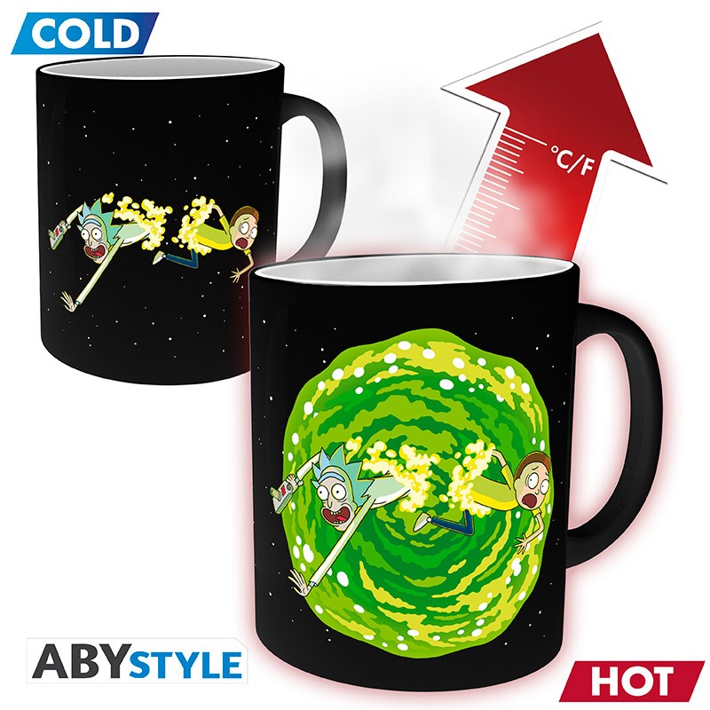 ABYstyle Taza De Ceramica Termocromatica: Rick And Morty - Portal Dimensional 320 ml