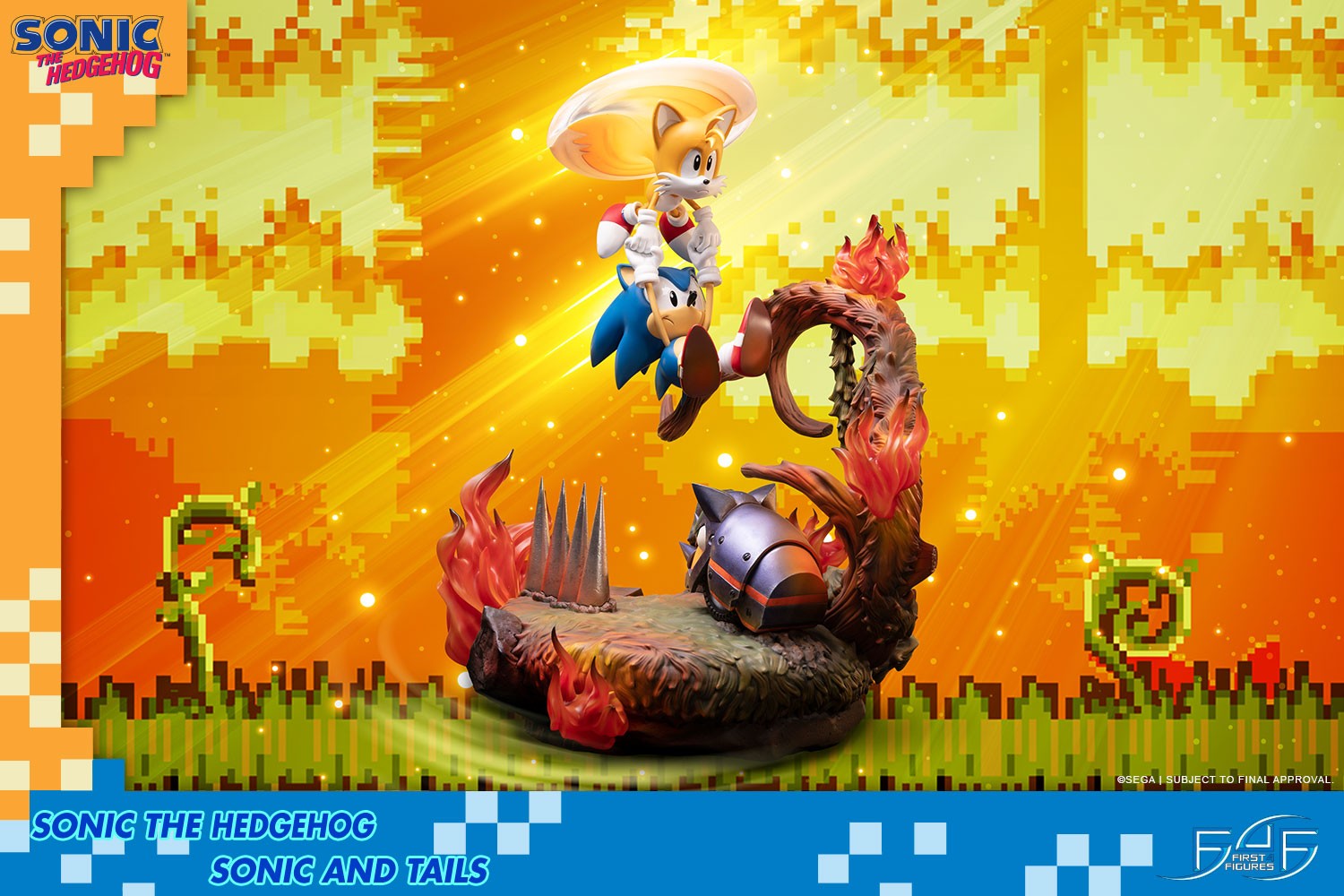 First 4 Figures Sonic: Sonic the Hedgehog - Sonic y Tails Estatua 20 Pulgadas