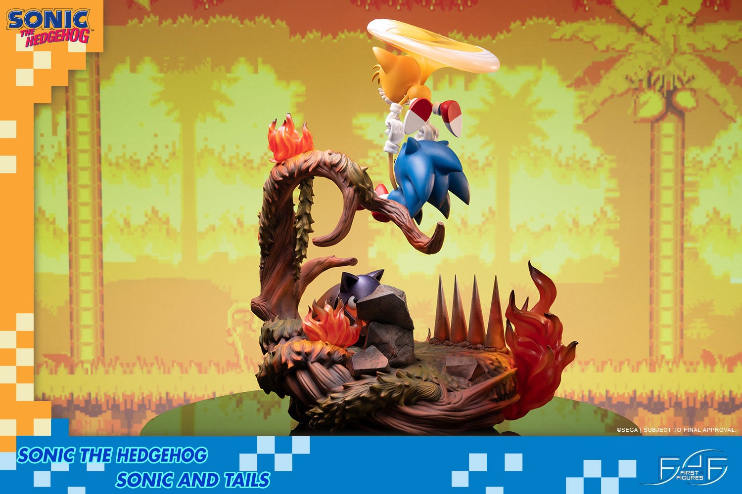 First 4 Figures Sonic: Sonic the Hedgehog - Sonic y Tails Estatua 20 Pulgadas