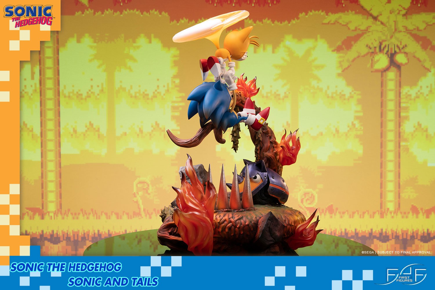 First 4 Figures Sonic: Sonic the Hedgehog - Sonic y Tails Estatua 20 Pulgadas