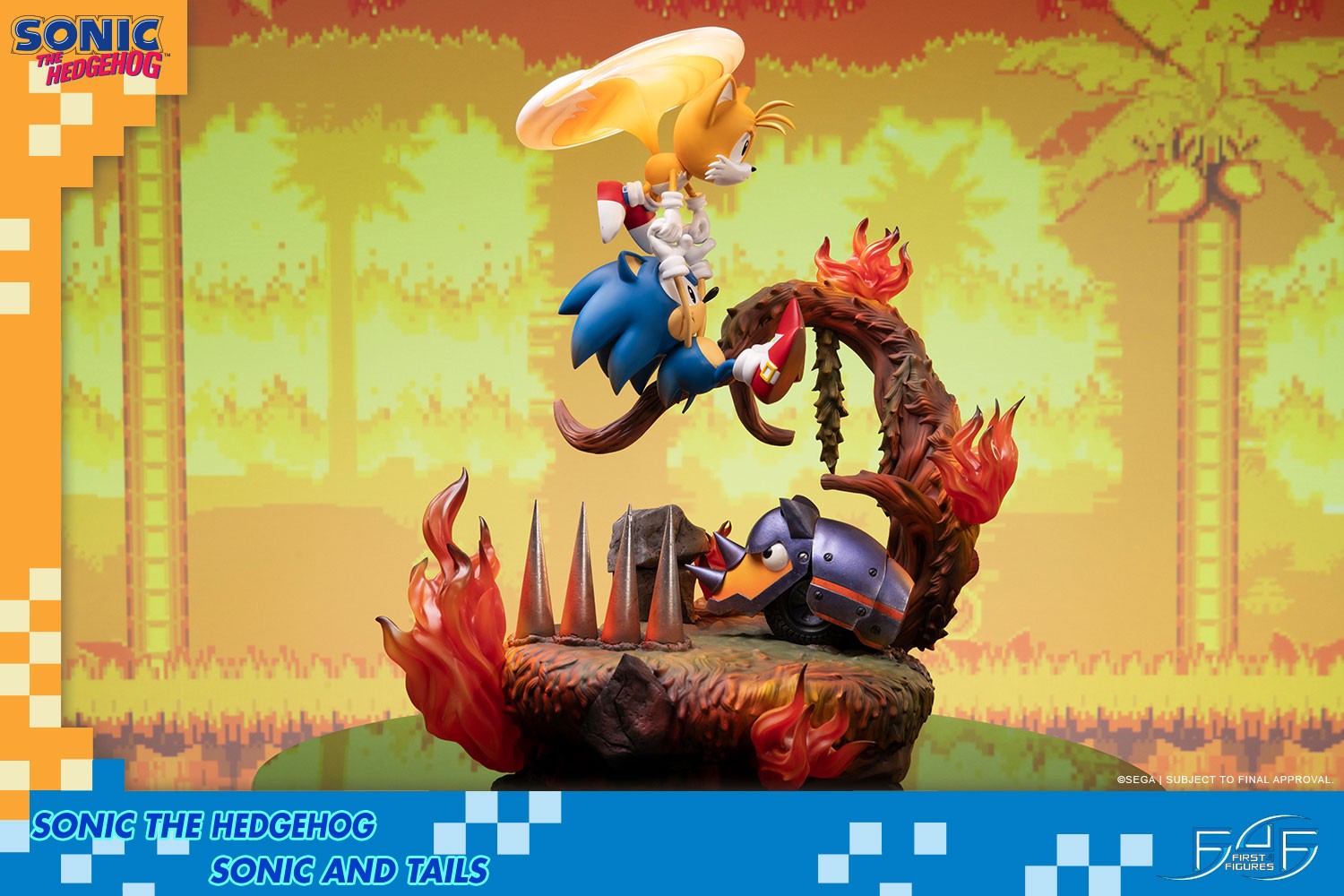 First 4 Figures Sonic: Sonic the Hedgehog - Sonic y Tails Estatua 20 Pulgadas