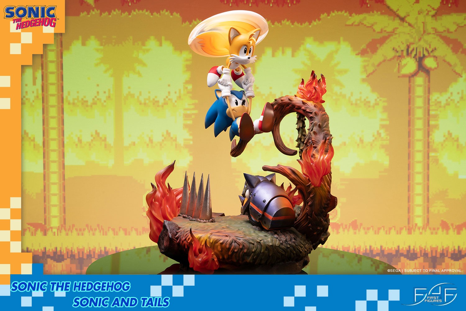 First 4 Figures Sonic: Sonic the Hedgehog - Sonic y Tails Estatua 20 Pulgadas