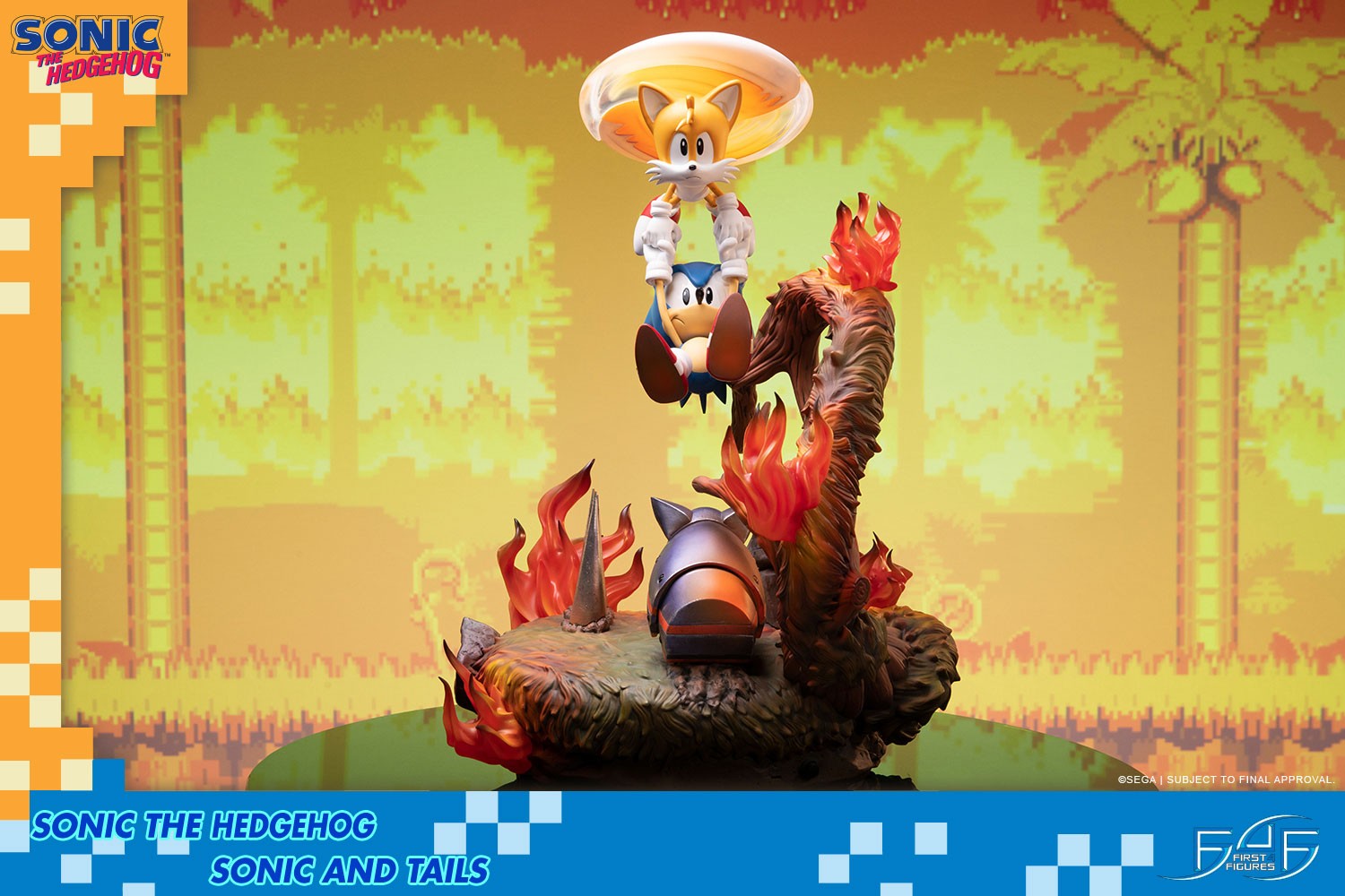 First 4 Figures Sonic: Sonic the Hedgehog - Sonic y Tails Estatua 20 Pulgadas