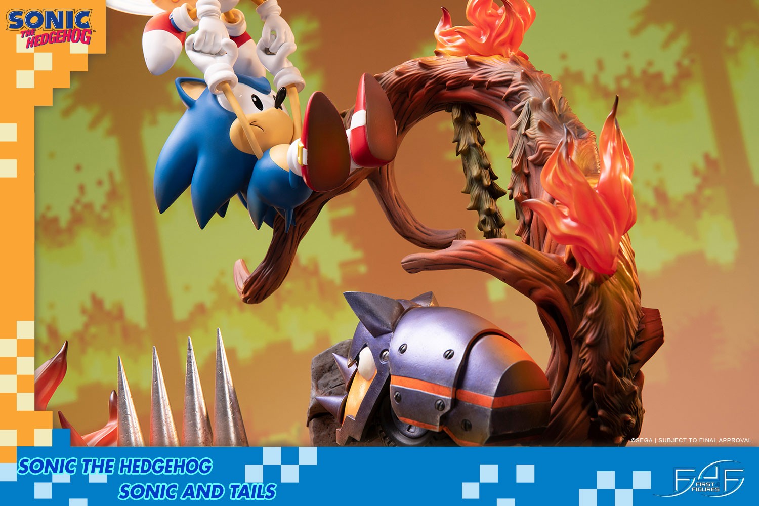 First 4 Figures Sonic: Sonic the Hedgehog - Sonic y Tails Estatua 20 Pulgadas