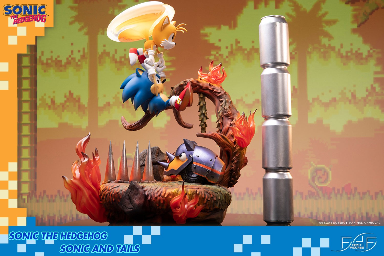 First 4 Figures Sonic: Sonic the Hedgehog - Sonic y Tails Estatua 20 Pulgadas