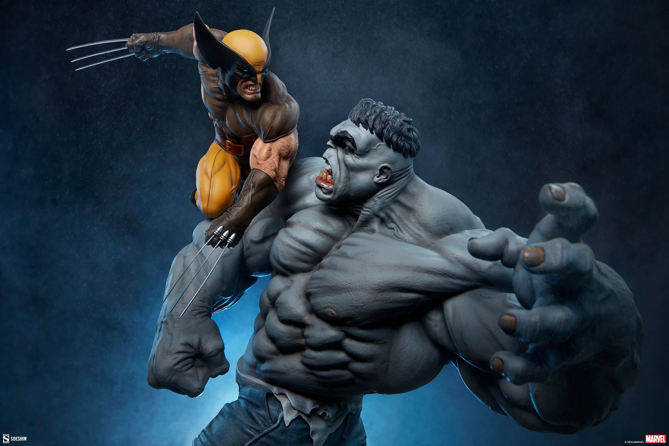 Sideshow Collectibles Maquette: Marvel X Men - Hulk Gris vs Wolverine