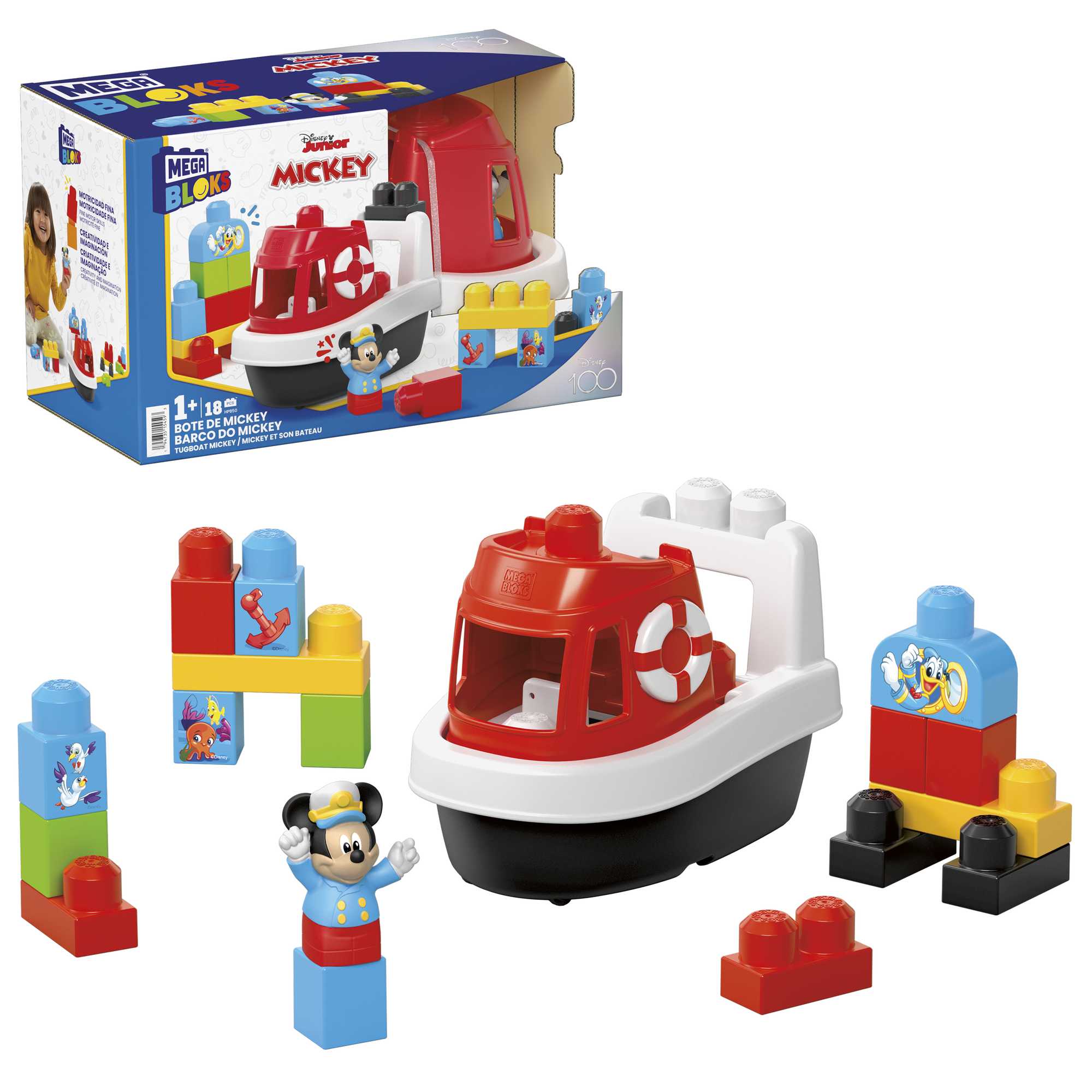 Mega Bloks: Disney 100 - Bote De Mickey