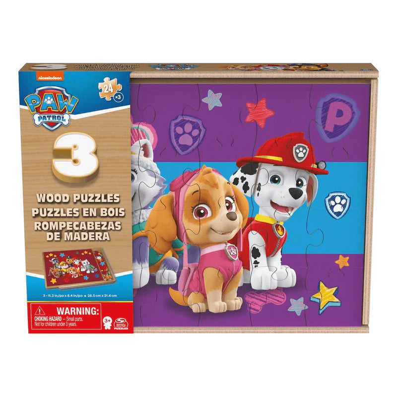 Cardinal: Paw Patrol - Rompecabezas De Madera 3 Pack