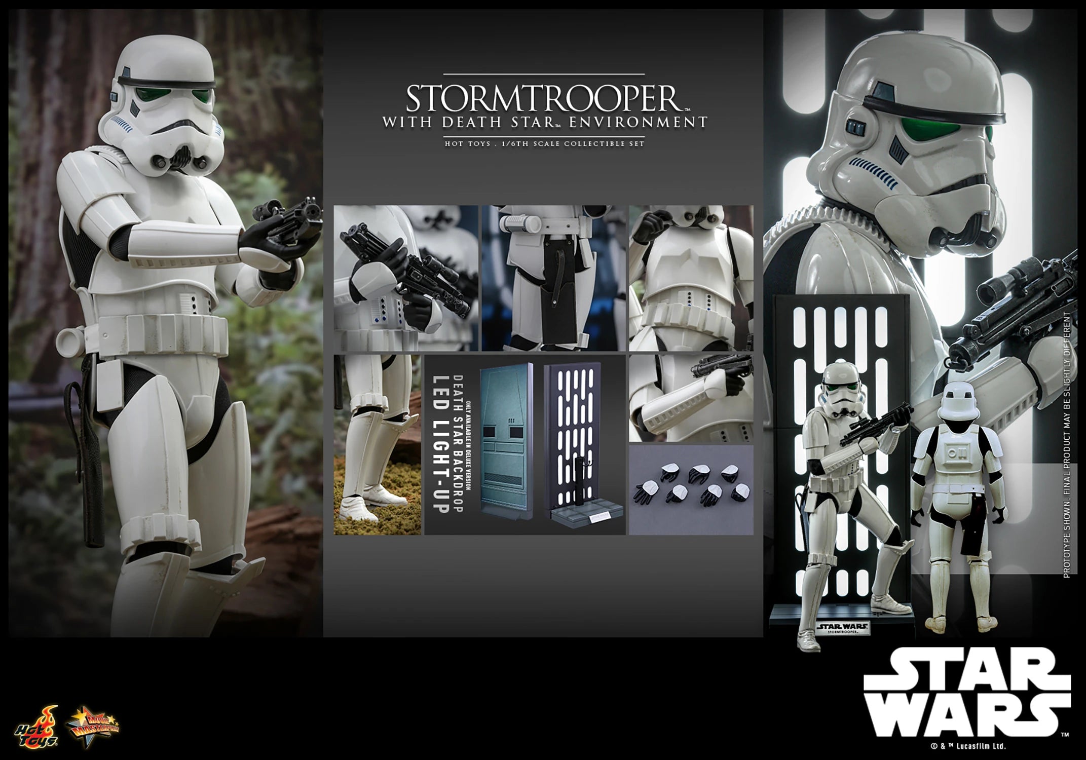 Hot Toys Movie Masterpiece Series: Star Wars The Power of the Dark Side - Stormtrooper con Entorno de Estrella de la Muerte Escala 1/6