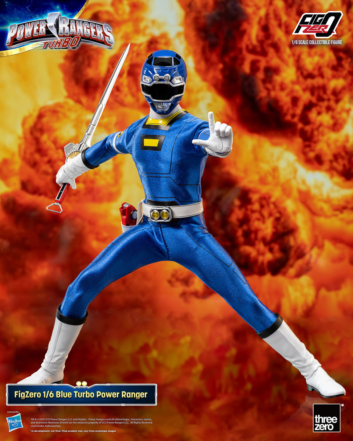 Threezero Figzero: Power Rangers Turbo - Blue Ranger Escala 1/6