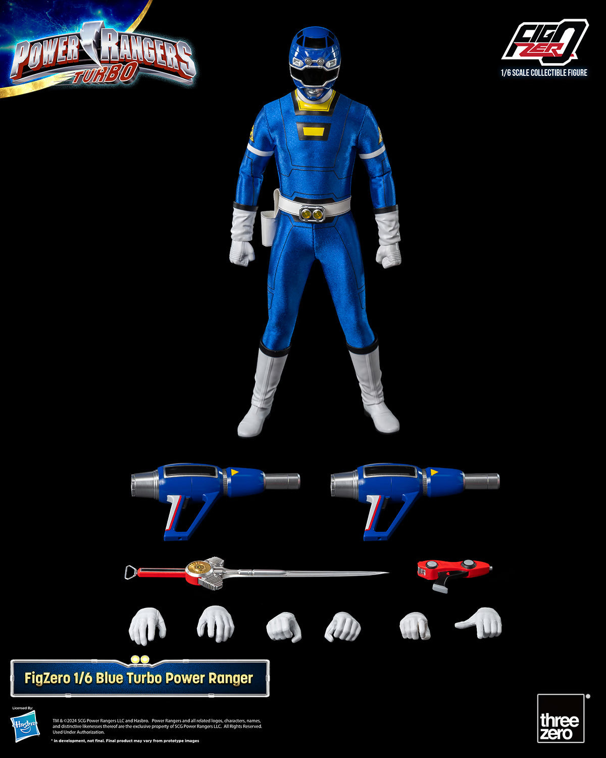 Threezero Figzero: Power Rangers Turbo - Blue Ranger Escala 1/6