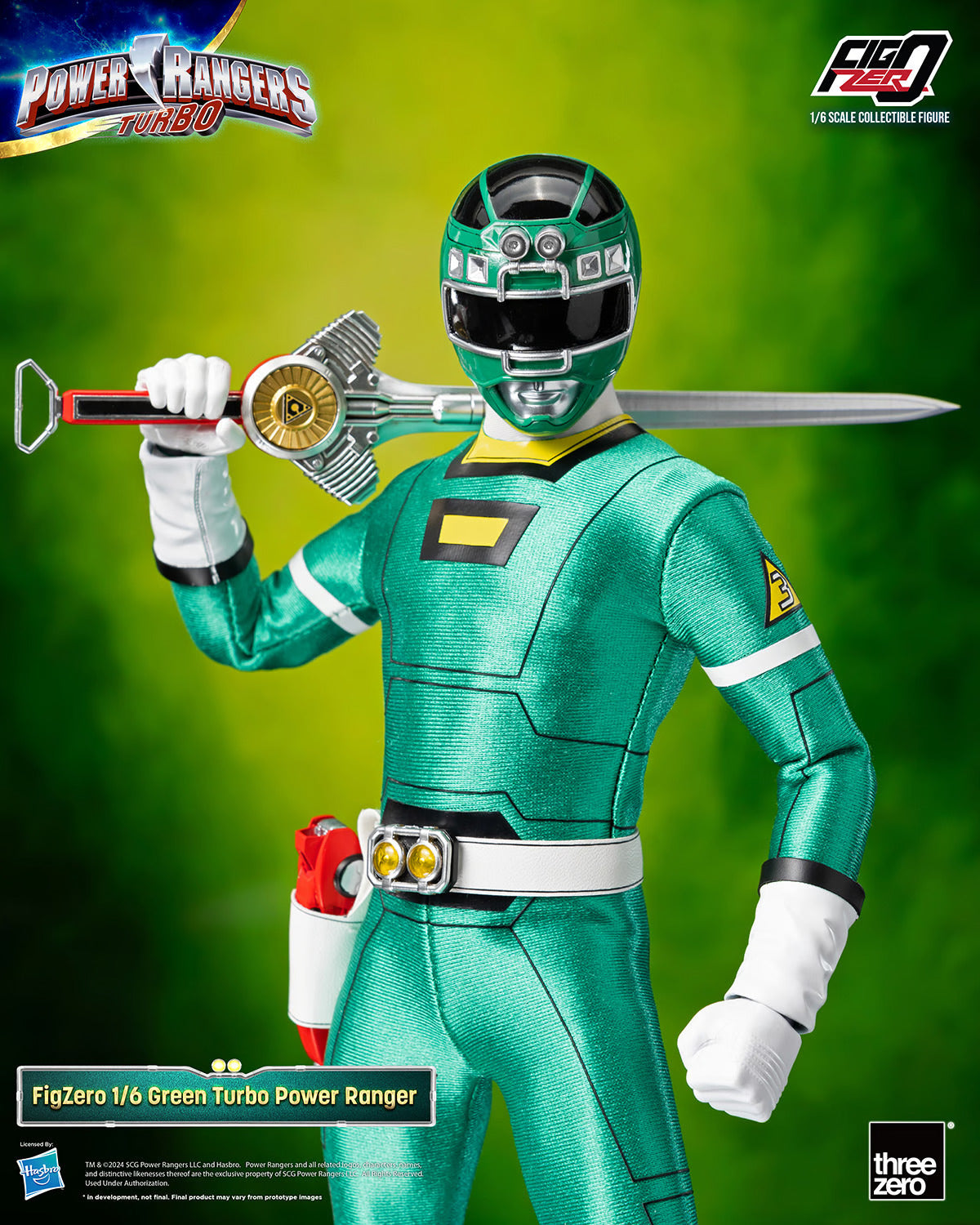 Threezero Figzero: Power Rangers Turbo - Green Ranger Escala 1/6