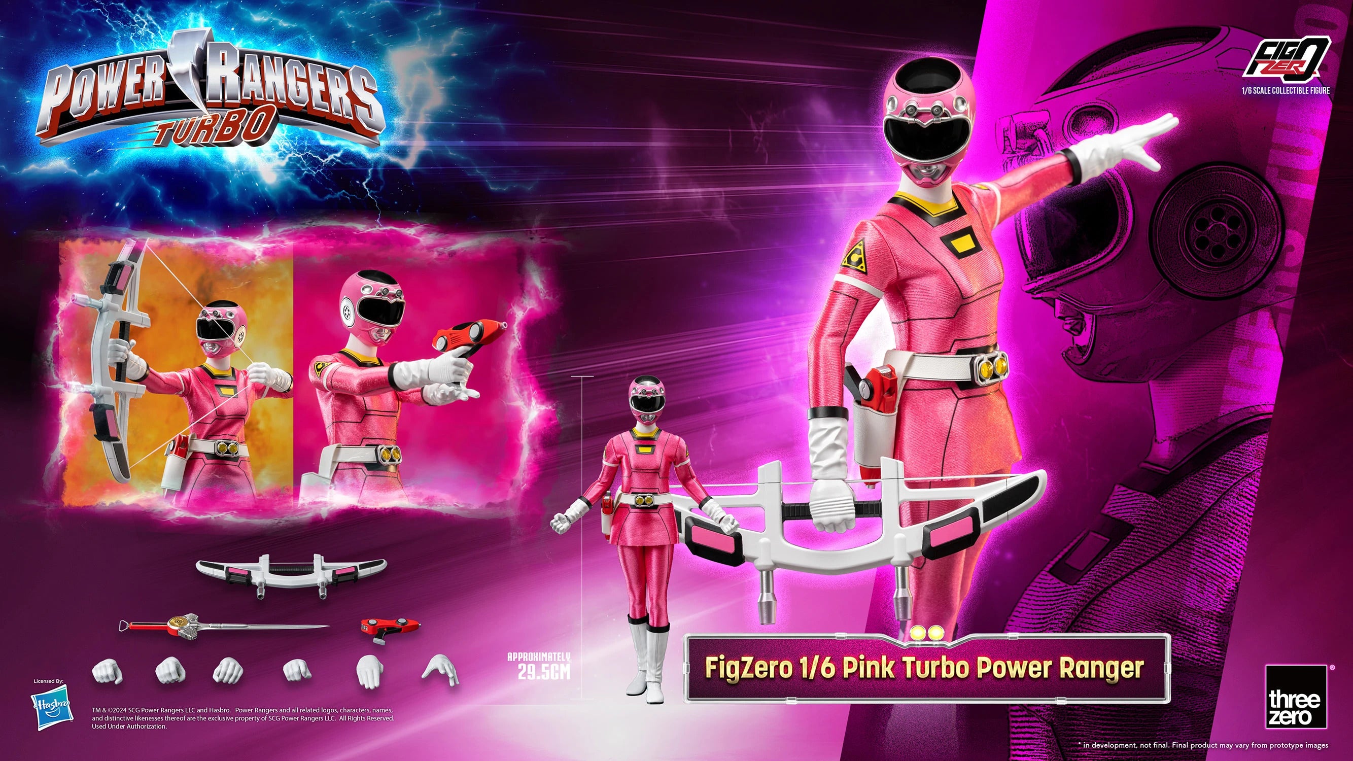 Threezero Figzero: Power Rangers Turbo  - Pink Ranger Escala 1/6