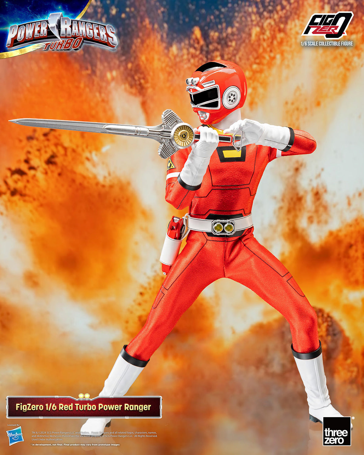 Threezero Figzero: Power Rangers Turbo - Red Ranger Escala 1/6