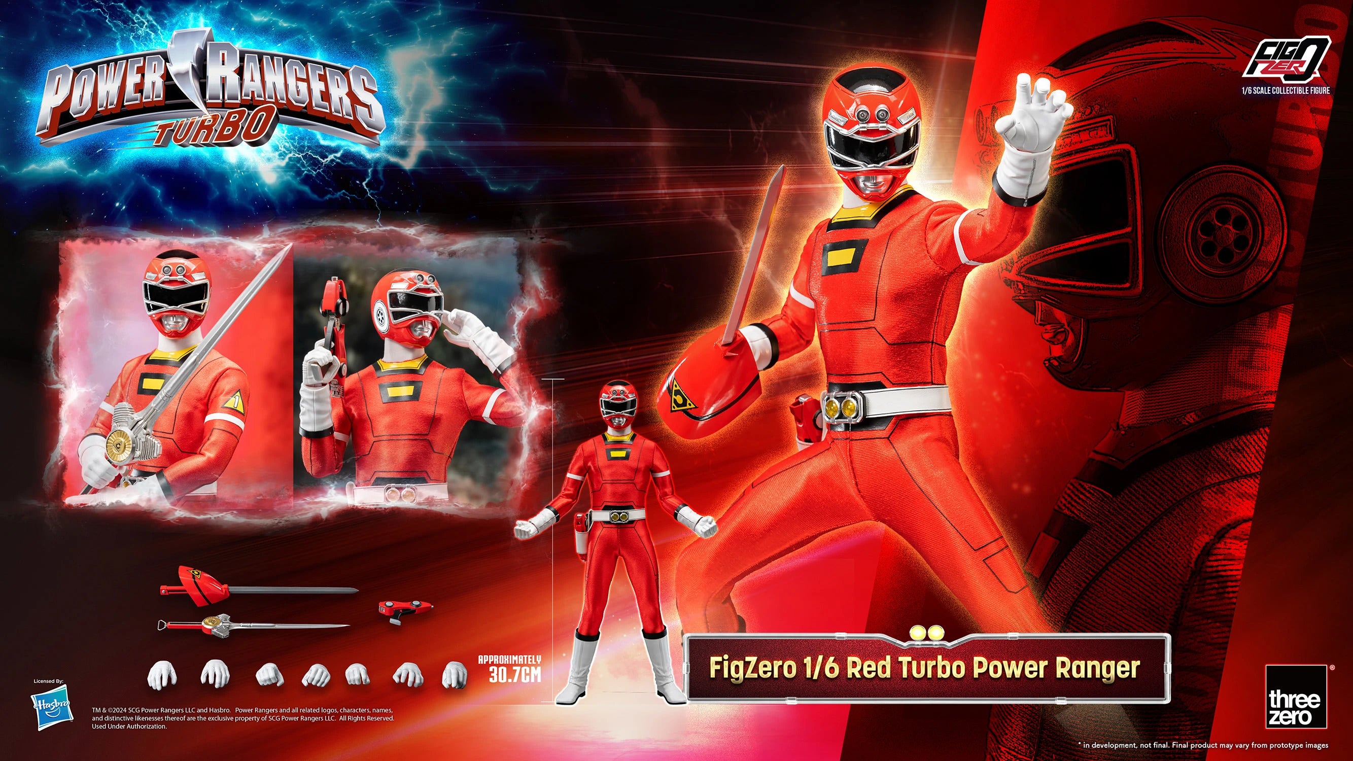 Threezero Figzero: Power Rangers Turbo - Red Ranger Escala 1/6