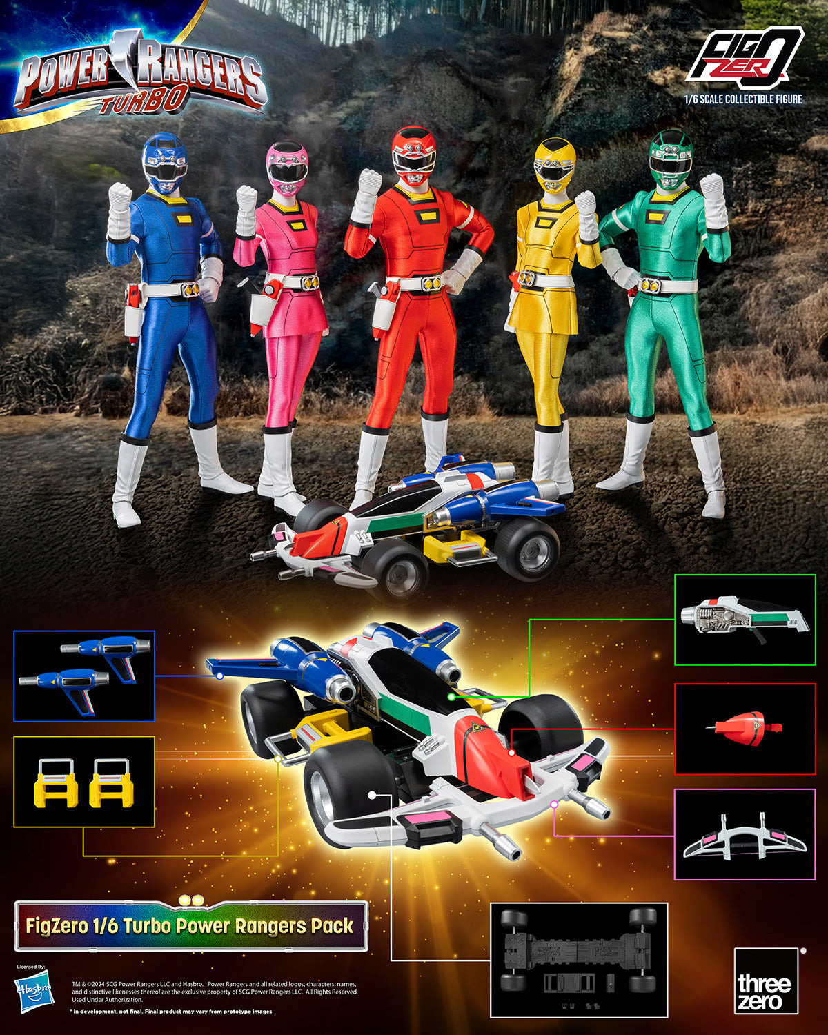 Threezero Figzero: Power Rangers Turbo - Pack Rangers