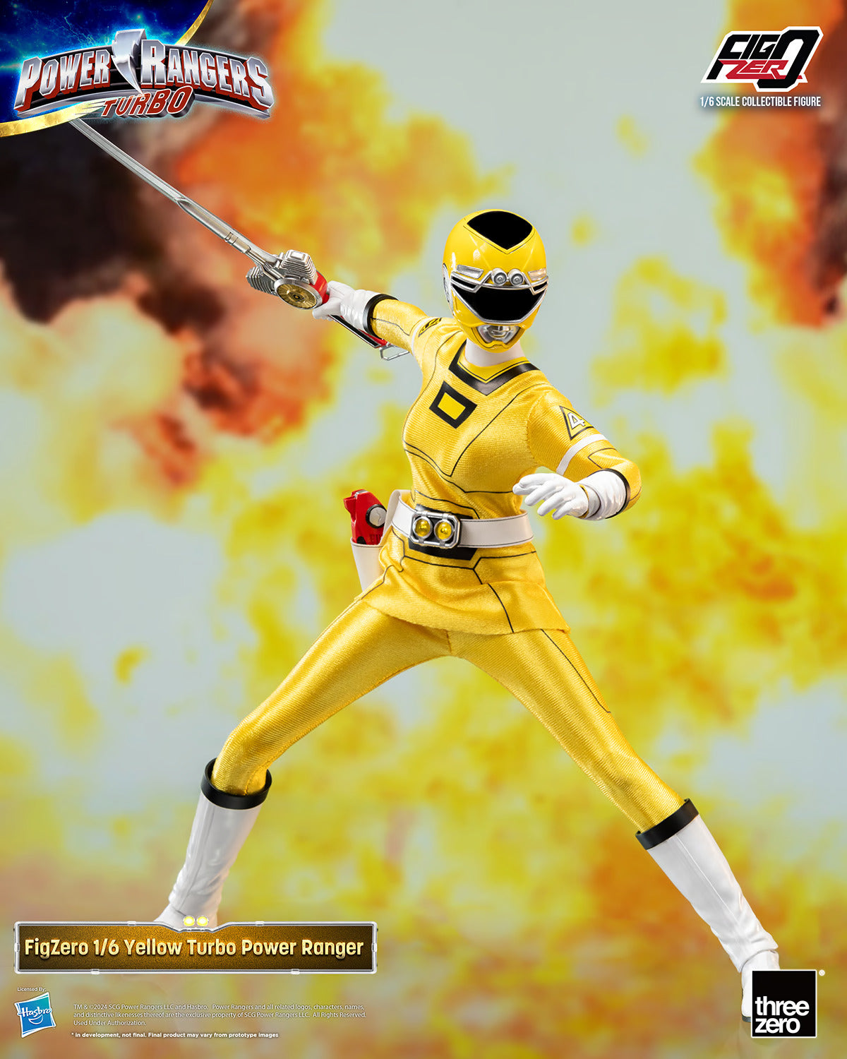 Threezero Figzero: Power Rangers Turbo  - Yellow Ranger Escala 1/6