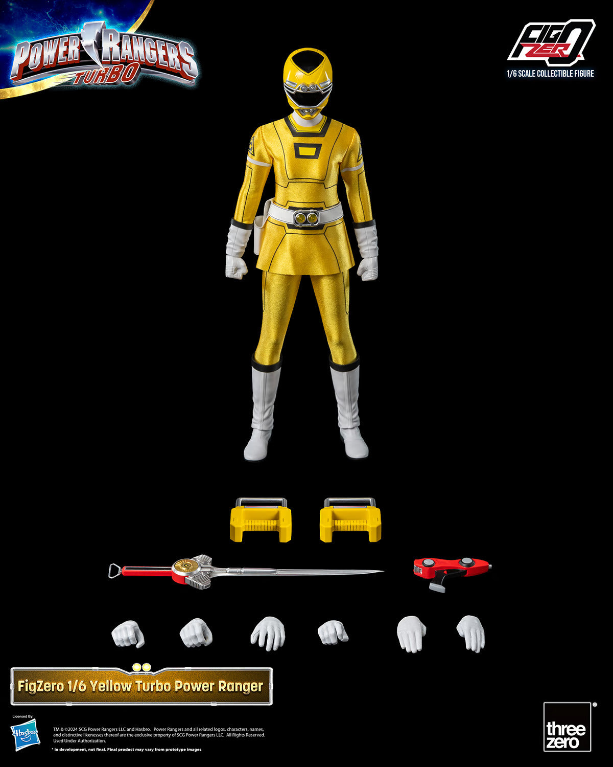 Threezero Figzero: Power Rangers Turbo  - Yellow Ranger Escala 1/6