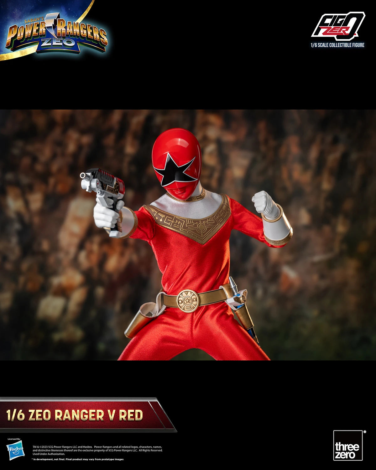 Threezero FigZero: Power Rangers Zeo - Ranger Rojo Zeo V Escala 1/6