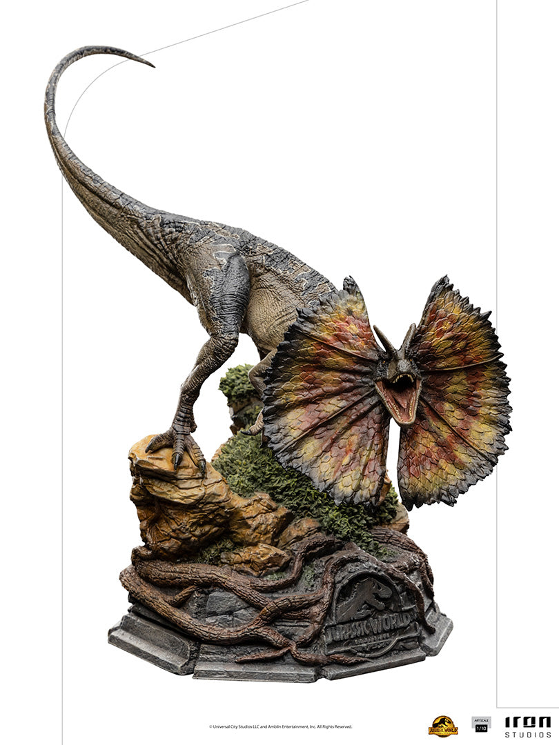 IRON Studios: Jurassic World Dominio - Dilophosaurus Escala de Arte 1/10