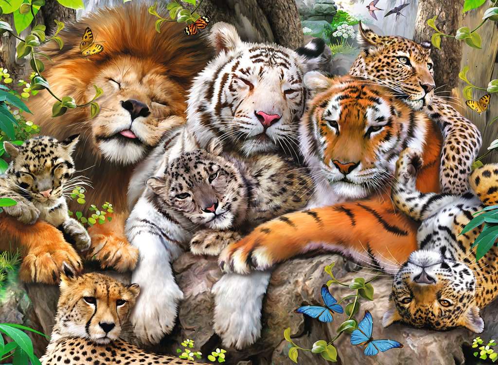 Ravensburger Rompecabezas: Grandes Felinos Kids XXL 200 piezas