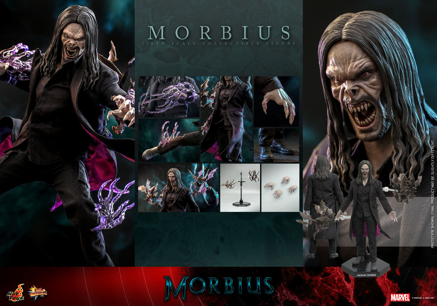 Hot Toys Movie Masterpiece Series: Marvel Morbius - Morbius Escala 1/6