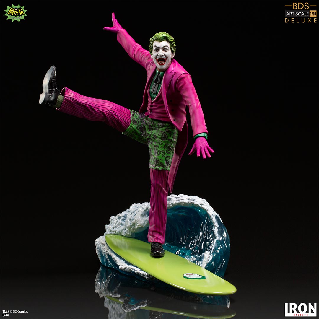 IRON Studios: DC Batman 66 - Joker Deluxe BDS Escala de Arte 1/10