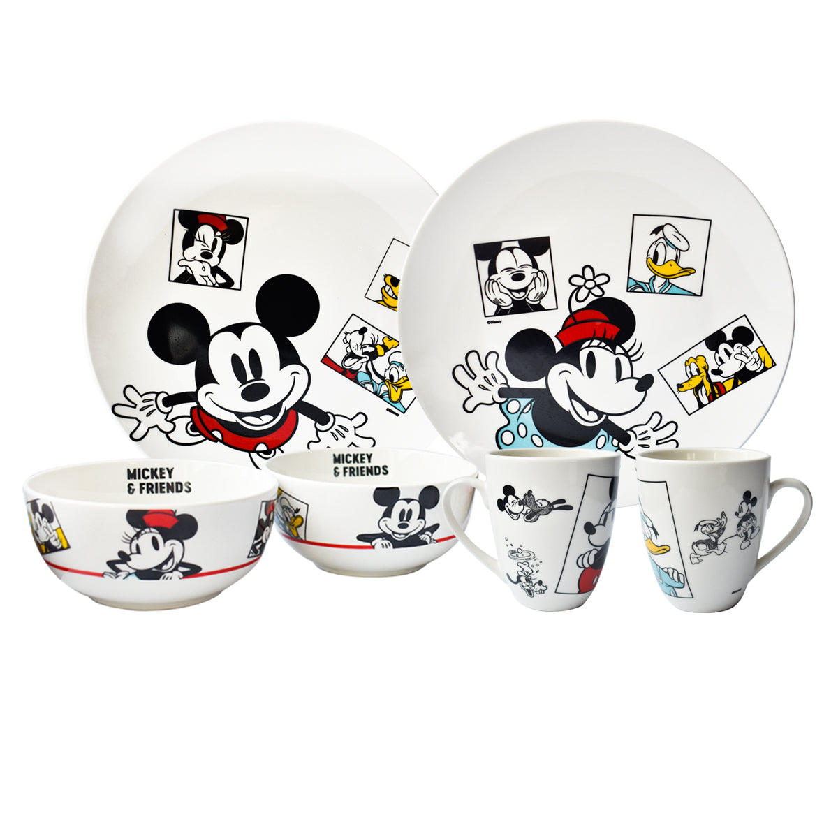 Fun Kids Vajilla: Disney - Mickey y Sus Amigos Set De 12 Piezas