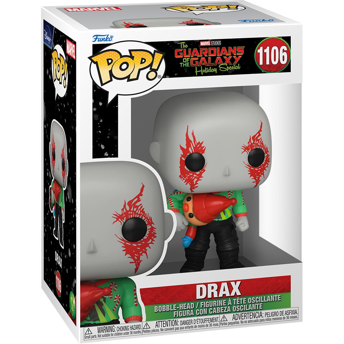 Funko Pop Marvel: Guardianes de la Galaxia Navidad - Drax