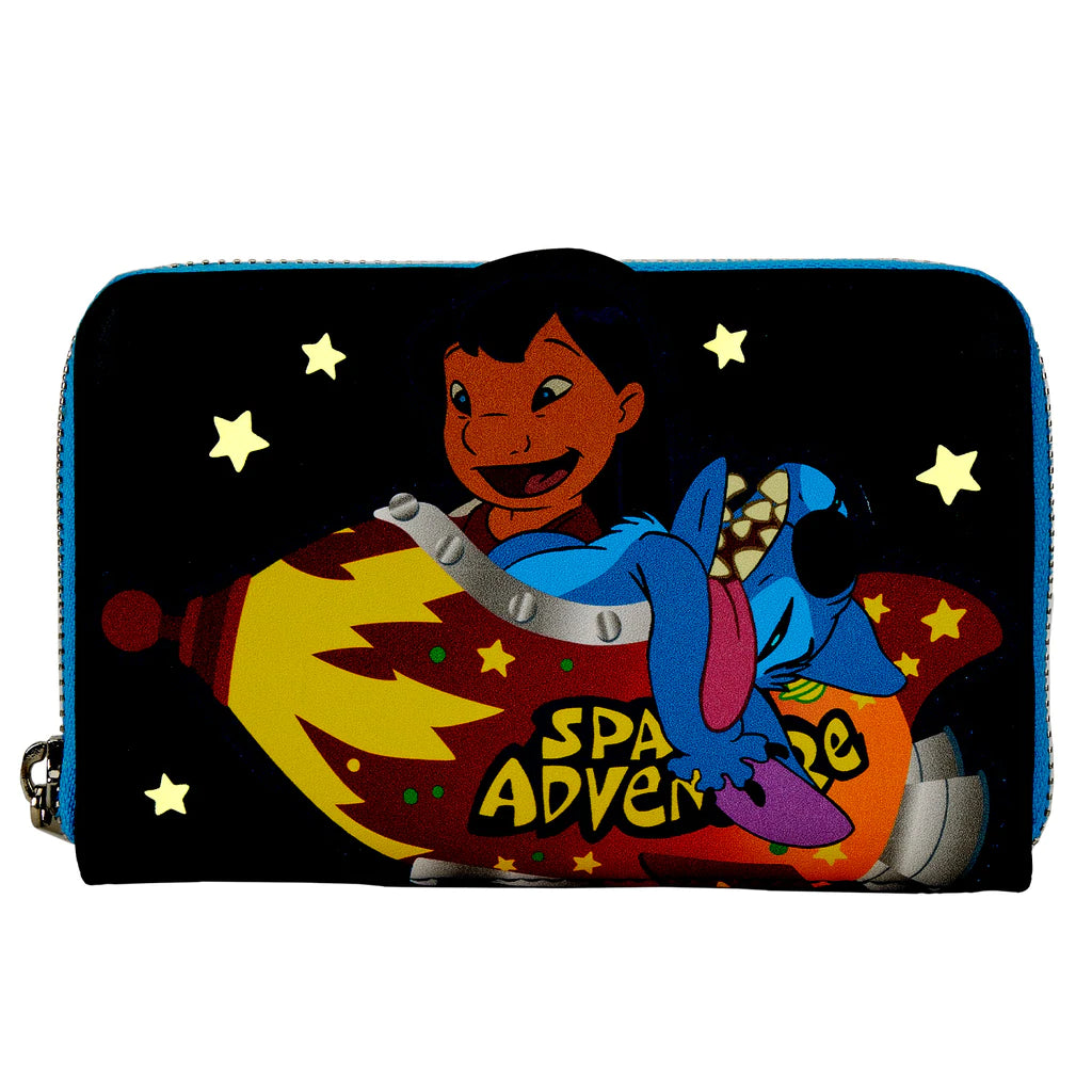 Loungefly X Disney: Lilo y Stitch - Aventuras En El Espacio Cartera