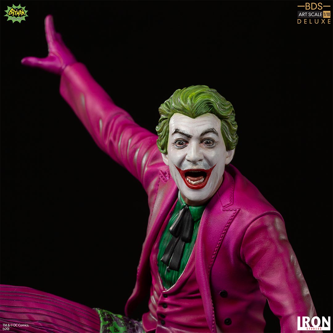 IRON Studios: DC Batman 66 - Joker Deluxe BDS Escala de Arte 1/10