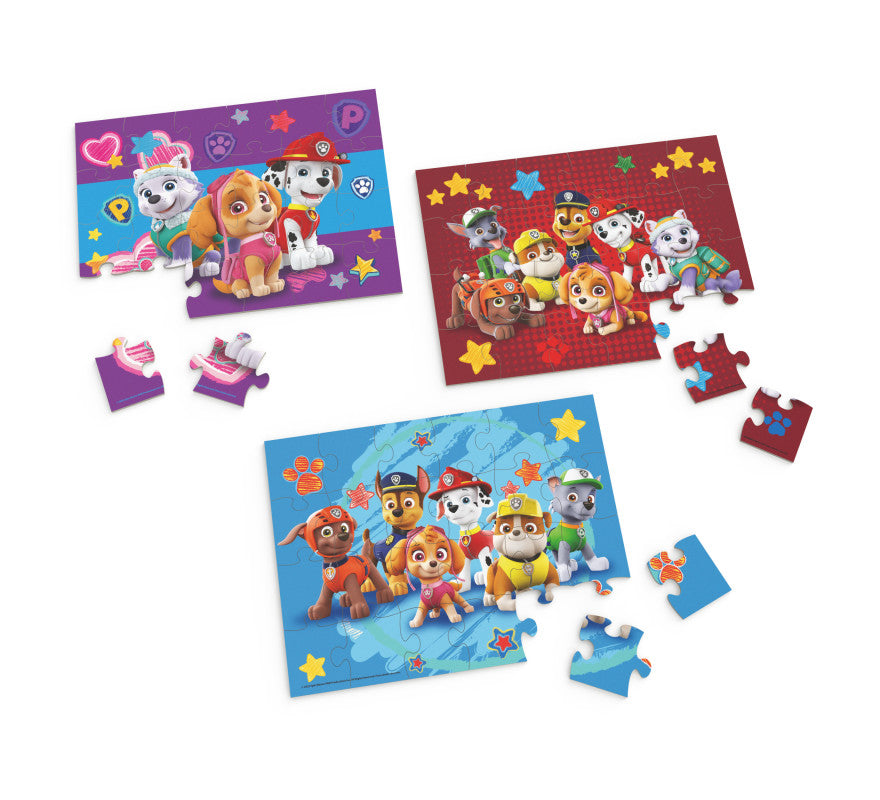 Cardinal: Paw Patrol - Rompecabezas De Madera 3 Pack