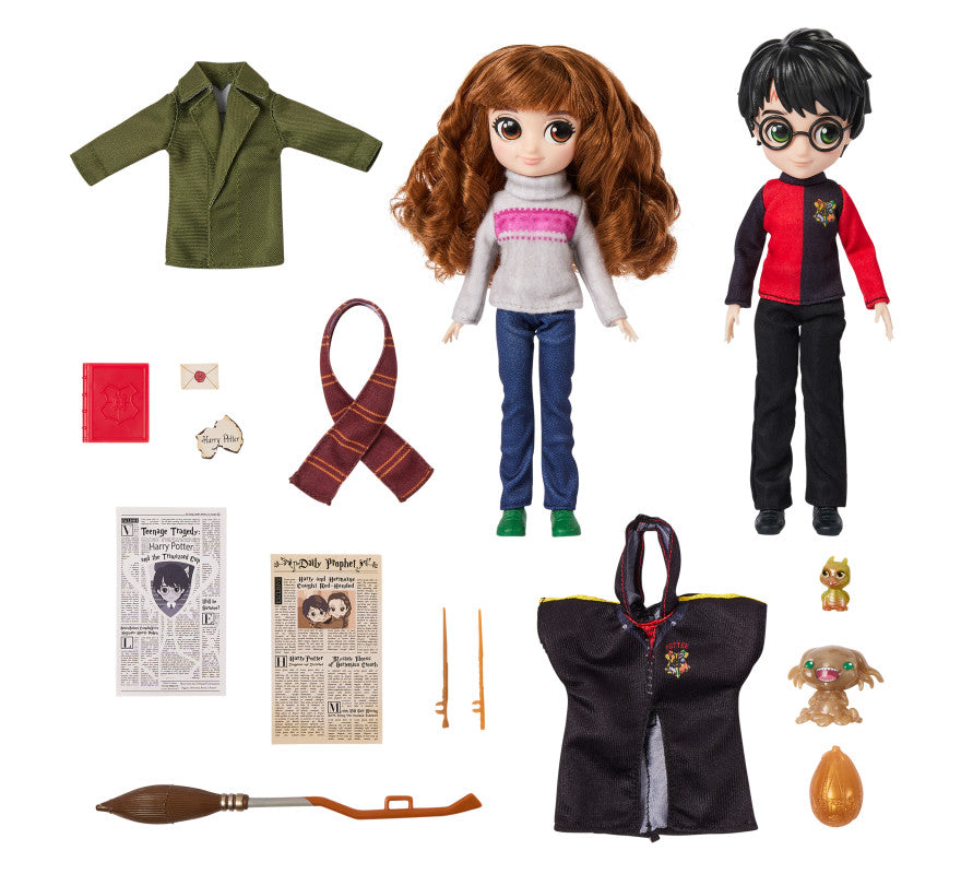 Wizarding World: Harry Potter - Set Harry Y Hermione De 8 Pulgadas