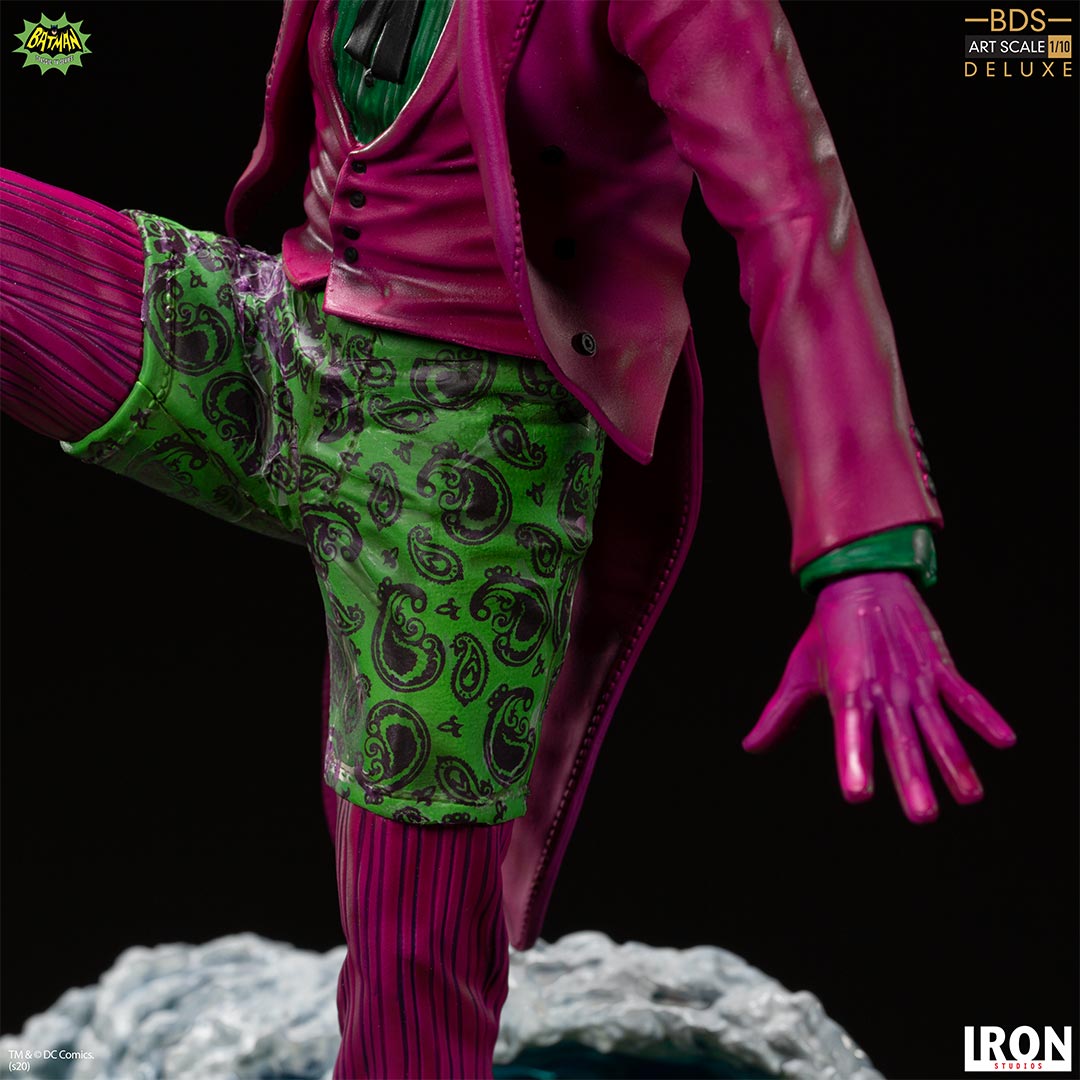 IRON Studios: DC Batman 66 - Joker Deluxe BDS Escala de Arte 1/10