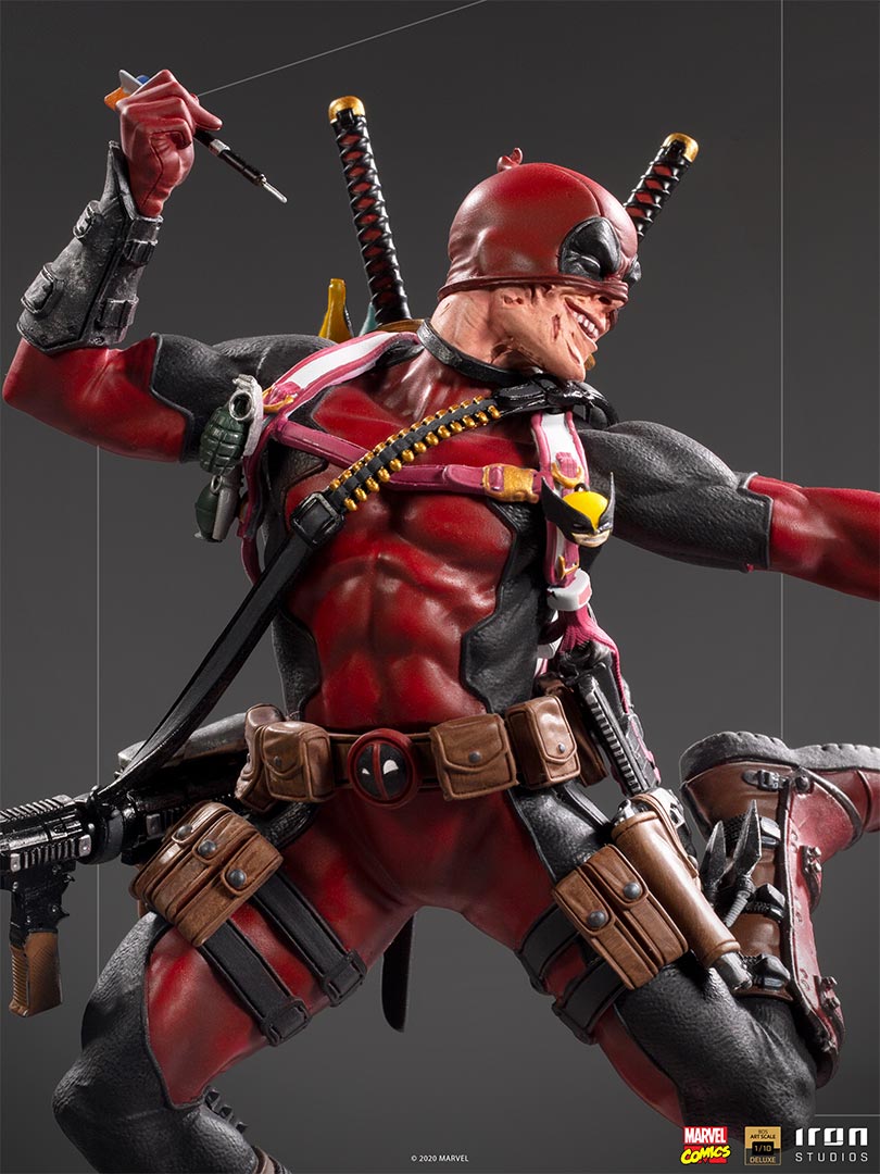 IRON Studios: Marvel X Men - Deadpool Deluxe BDS Escala de Arte 1/10