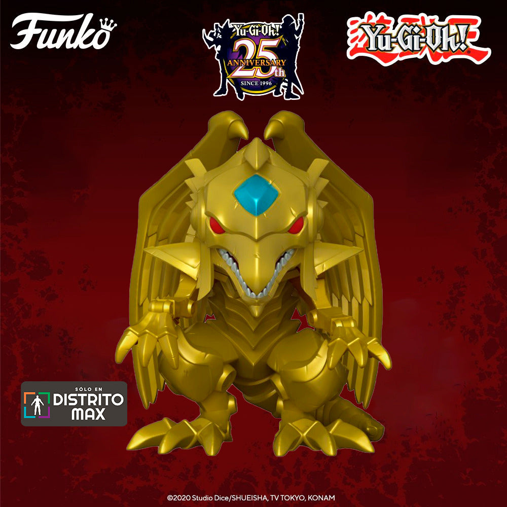 Funko Pop Super: Yu Gi Oh - Dragon Alado de Ra Metalico 6 Pulgadas Exclusivo Distritomax