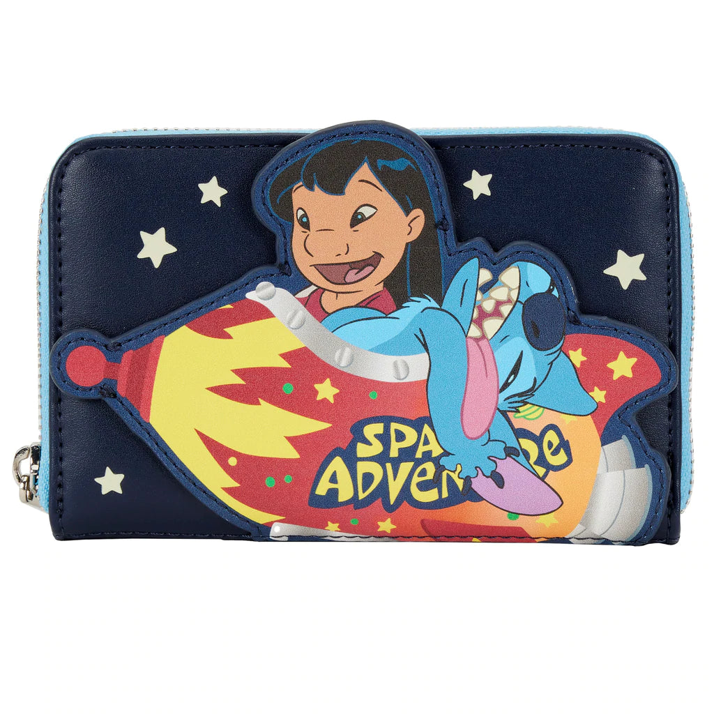 Loungefly X Disney: Lilo y Stitch - Aventuras En El Espacio Cartera