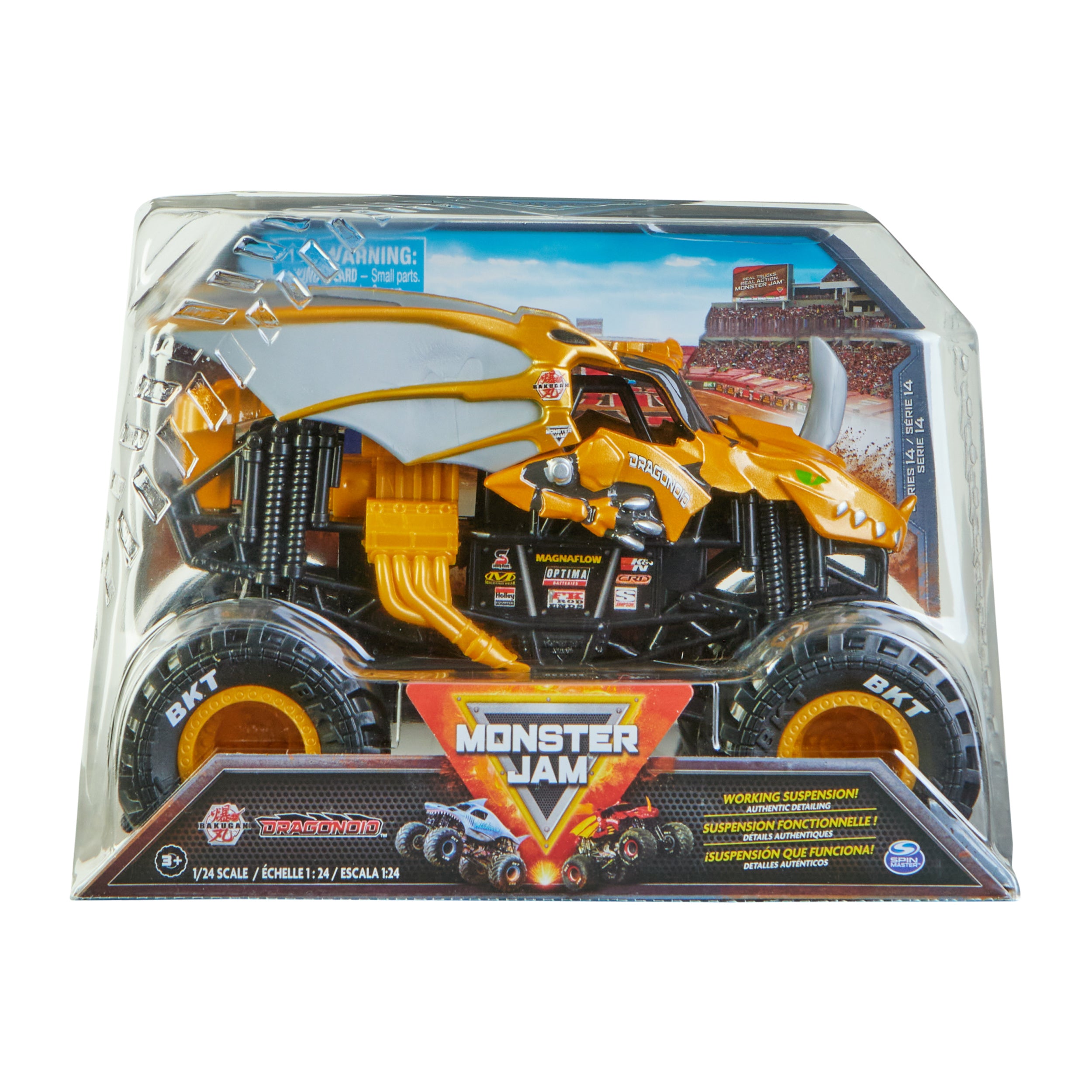 Monster Jam: Monster Jam Die Cast 1/24 - Bakugan Dragonoid Aurelus