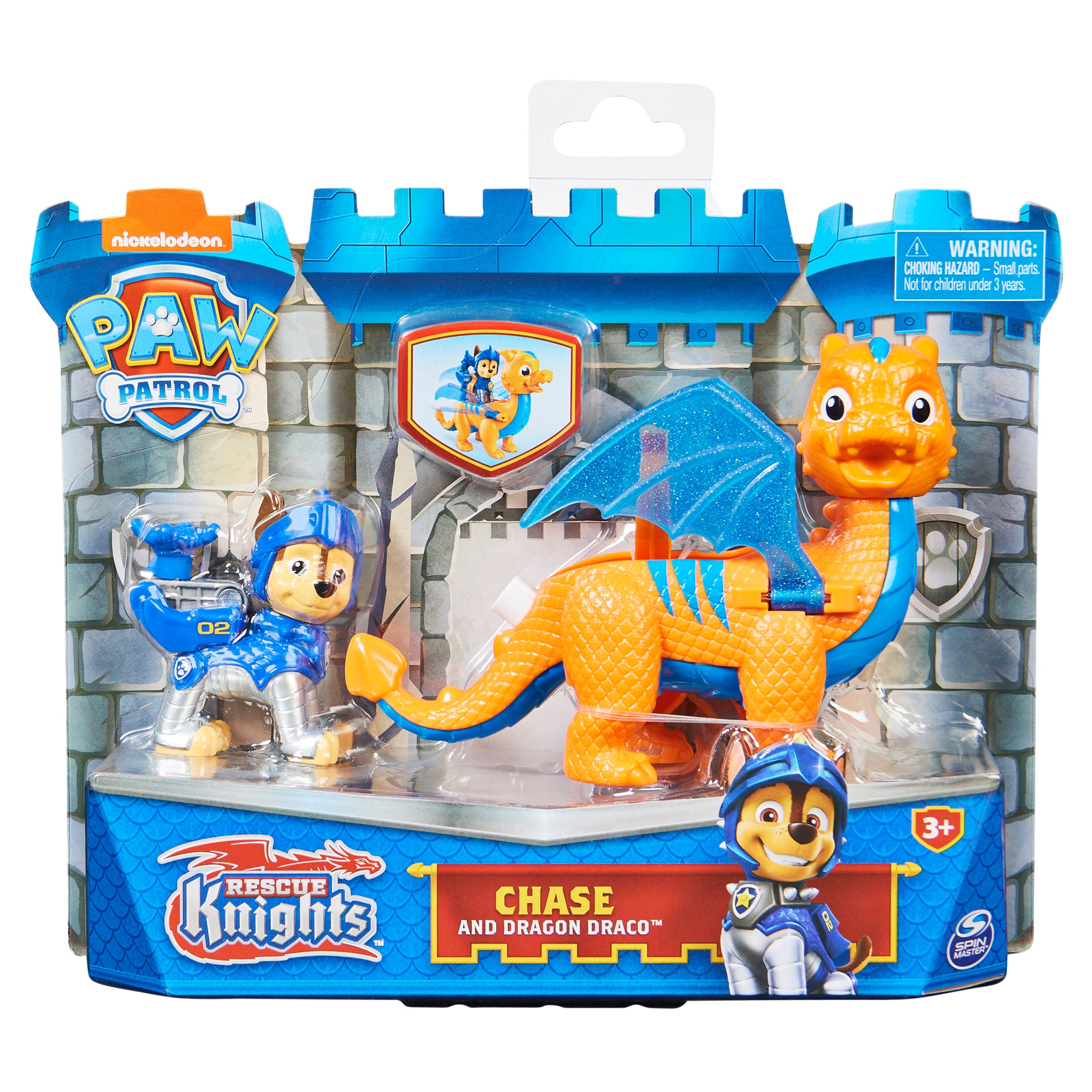 Paw Patrol: Caballeros Al Rescate - Figura Chase Con Draco